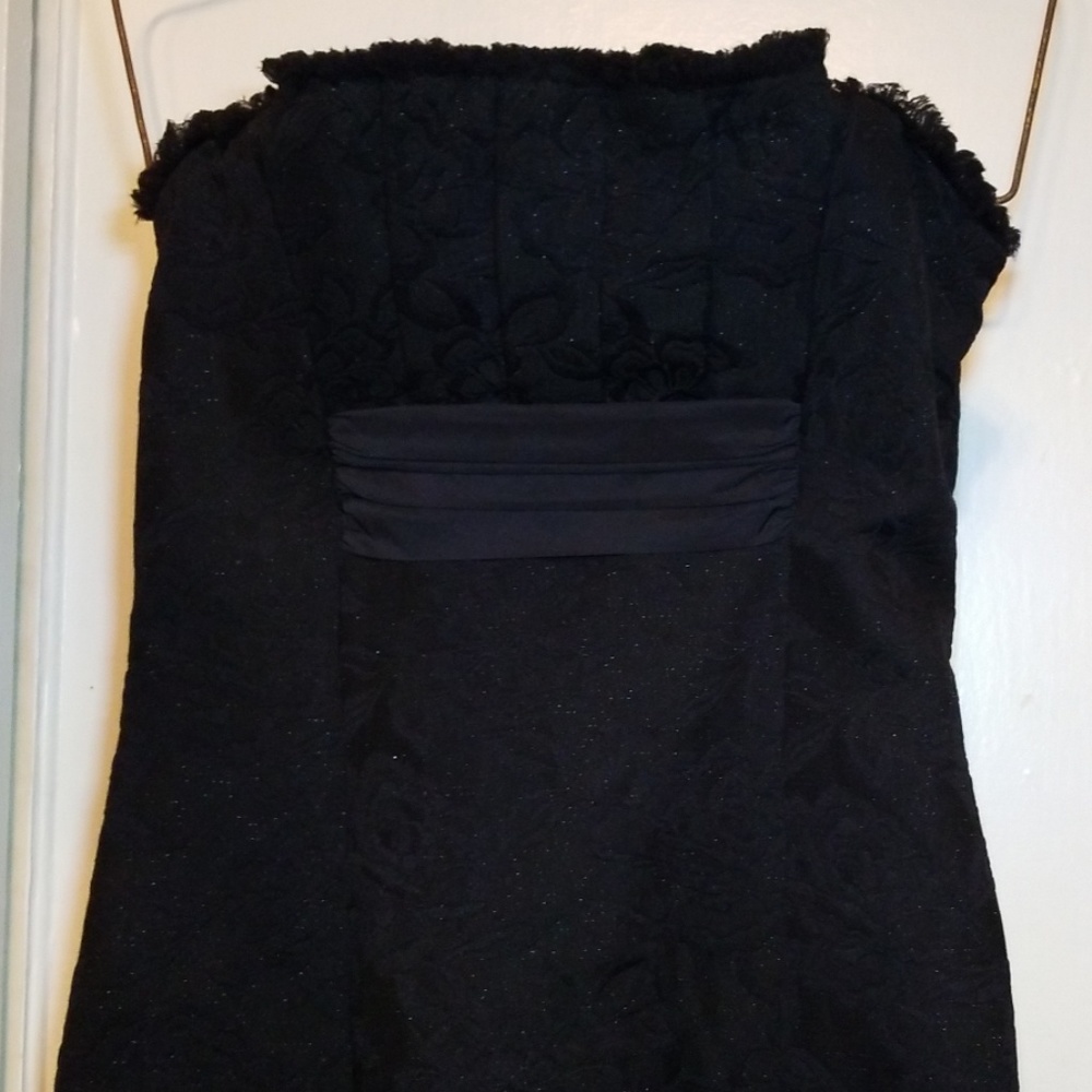 BCBG strapless sparkle black dress